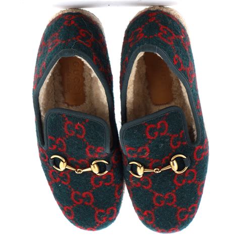 gucci women's fria gg wool loafers|women's Gucci loafers.